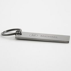 Personalized Message and Monogram Keychain