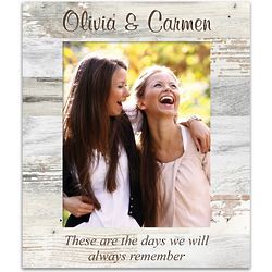 White Faux Wood Pattern Personalized 8x10 Picture Frame