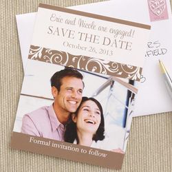 Engagement Photo Save the Date Wedding Cards