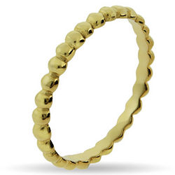 Gold Vermeil Beaded Stackable Ring