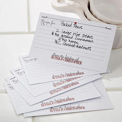 Recipe for A Happy Marriage Personalized Cards