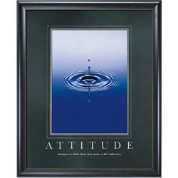 Attitude Drop Motivational Framed Poster