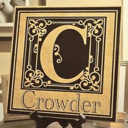 Personalized Initial Large Name Art Tile
