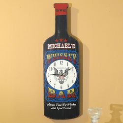 Personalized Whiskey Bottle Clock