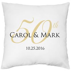 Personalized 50th Anniversary Decorative Pillow Case