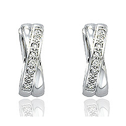 1/6 Carat Diamond 14k White Gold Round Prong Earrings