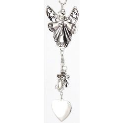 Engraved Pearl Angel with Dangle Charms Ornament