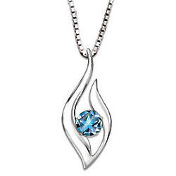 Reach for the Stars Blue Topaz Pendant Necklace