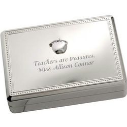 Silver Apple Jewelry Box