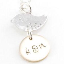 Love Bird Personalized Hand-Stamped Necklace