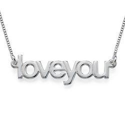 Sterling Silver Love You Necklace