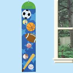 Personalized Sports Growth Chart in Blue