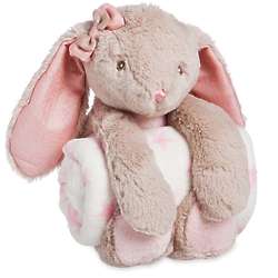 10" Cuddly Bunny Stuffed Animal and Blanket Set