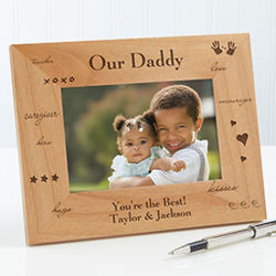 Personalized Dad Wood Photo Frame