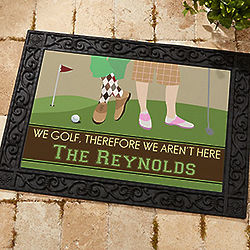 Gone Golfing Personalized Doormat