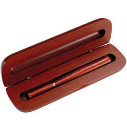 Personalized Rosewood Baseball Ballpoint Pen with Matching Case