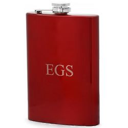 Personalized Vibrant Red Flask