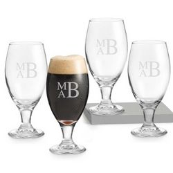 Porter Beer Glass Set with Monogram