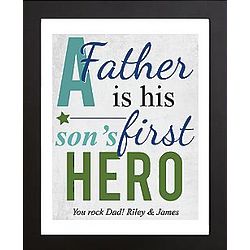 Personalized First Memories of Father Print