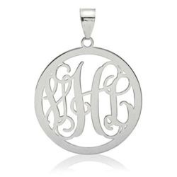 Personalized Sterling Silver Monogram Medallion Pendant