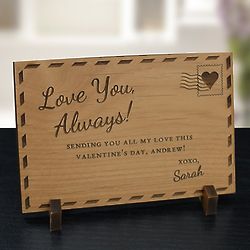 Personalized Love You Always Wood Postcard