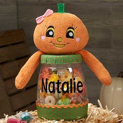 Personalized Pumpkin Girl Candy Jar