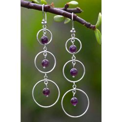 Lilac Chime Amethyst Chandelier Earrings