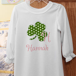 Shamrock Personalized Initial Youth Nightgown