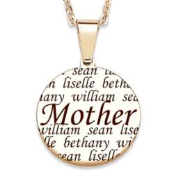 Personalized Everscribe Gold Stainless Steel Mother Necklace