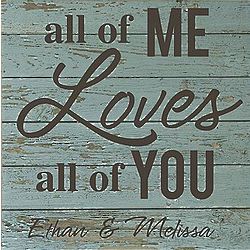Personalized All of Me Loves All of You Canvas