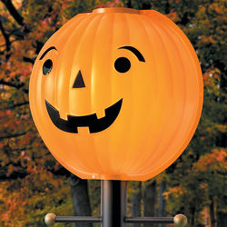 Halloween Pumpkin Lamppost Cover