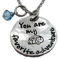 You Are My Greatest Adventure Birthstone Necklace