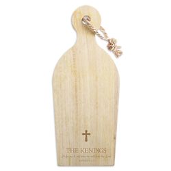 Personalized Mango Wood Cutting Board with Cross