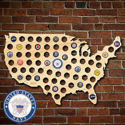 US Navy Beer Cap Map of America
