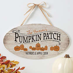 Personalized Family Pumpkin Patch Sign