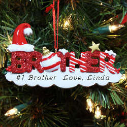 Personalized Brother Christmas Ornament