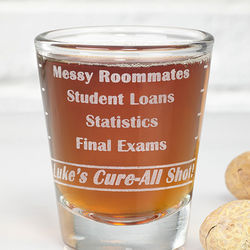 Personalized College Troubles Shot Glass