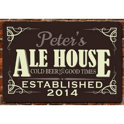 Personalized Ale House Wall Sign