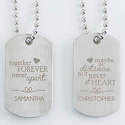 Personalized His and Hers Dog Tag Set