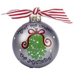 Personalized Meet Me Under The Mistletoe Sprig Christmas Ornament