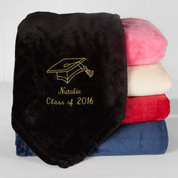 Personalized and Embroidered Graduation Fleece Blanket