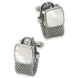 Mother of Pearl Mesh Wrap Cufflinks