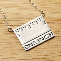 Measuring One Inch Sterling Silver Necklace