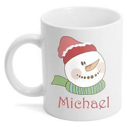 Personalized Friendly Holiday Snowman Coffee Mug