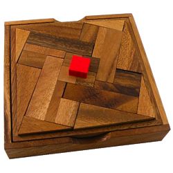 Impossible Square Wooden Brain Teaser Puzzle