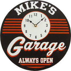 Handcrafted Personalized Garage Clock