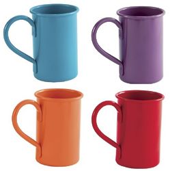 4 Colorful Aluminum Mugs