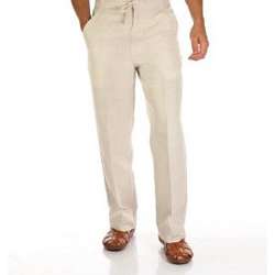 Men's Linen Blend Drawstring Pants