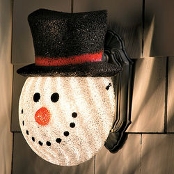 Snowman Porch Light Cover