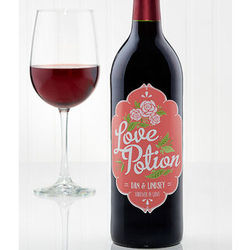 Love Potion Personalized Wine Bottle Label